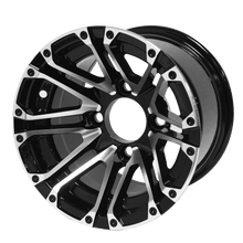 Load image into Gallery viewer, SGC 10″ Lancer Machined/Black Wheel – Aluminum Alloy — SKU WH1006