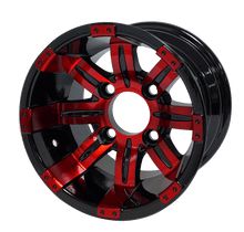 Load image into Gallery viewer, SGC 10" Tempest Red/Black Wheel - Aluminum Alloy — Single Wheel