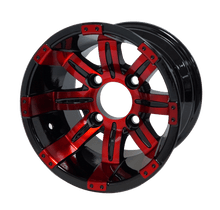 Load image into Gallery viewer, SGC 12″ Tempest Red/Black Wheel – Aluminum Alloy — SKU WH1235