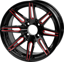 Load image into Gallery viewer, SGC 14" Lynx Glossy Red/Black Wheel - Aluminum Alloy — Single Wheel