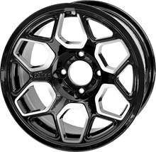 Load image into Gallery viewer, SGC 14″ Yeti Machined Black Wheel – Aluminum Alloy — SKU WH1451