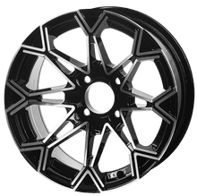 Load image into Gallery viewer, SGC 14″ Thunder Machined Black Wheel – Aluminum Alloy — SKU WH1457