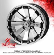 Load image into Gallery viewer, SGC 14" Coyote Machined Black - Aluminum Alloy — Single Wheel
