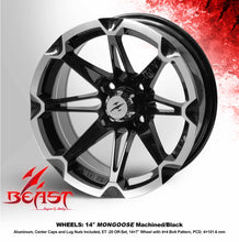 Load image into Gallery viewer, SGC 14" Mongoose Machined Black - Aluminum Alloy — Single Wheel