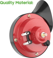 Load image into Gallery viewer, Universal 12V Golf Cart Horn Kit - 180dB Adjustable with Steering Wheel Button