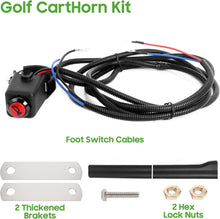 Load image into Gallery viewer, Universal 12V Golf Cart Horn Kit - 180dB Adjustable with Steering Wheel Button