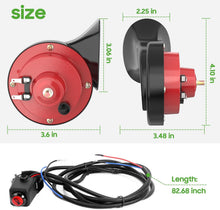 Load image into Gallery viewer, Universal 12V Golf Cart Horn Kit - 180dB Adjustable with Steering Wheel Button