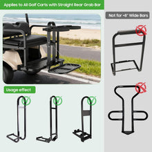 Load image into Gallery viewer, Universal Foldable Golf Cart Rear Bag Holder - No-Drill Fits Safety Grip Bar up to 8" Wide