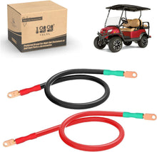 Load image into Gallery viewer, Universal Golf Cart Battery Cable Set - 4 Gauge Pure Copper w/ Heat-Shrink Terminals (36inch Black + 38inch Red)