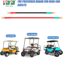 Load image into Gallery viewer, Universal Golf Cart Battery Cable Set - 4 Gauge Pure Copper w/ Heat-Shrink Terminals (36inch Black + 38inch Red)