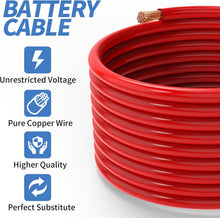 Load image into Gallery viewer, Universal Golf Cart Battery Cable Set - 4 Gauge Pure Copper w/ Heat-Shrink Terminals (36inch Black + 38inch Red)