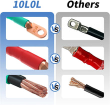 Load image into Gallery viewer, Universal Golf Cart Battery Cable Set - 4 Gauge Pure Copper w/ Heat-Shrink Terminals (36inch Black + 38inch Red)