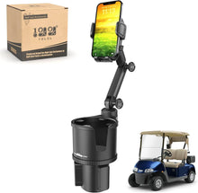 Load image into Gallery viewer, Universal Golf Cart Phone Holder with Cup Holder 360° Rotation