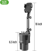 Load image into Gallery viewer, Universal Golf Cart Phone Holder with Cup Holder 360° Rotation