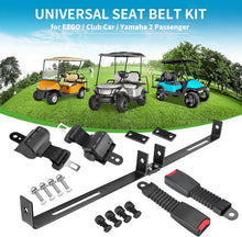 Load image into Gallery viewer, Universal Golf Cart Seat Belts &amp; Bracket Kit – 2PCS Retractable Belts for EZGO, Yamaha, Club Car