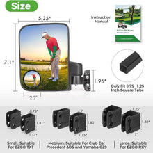 Load image into Gallery viewer, Universal Golf Cart Side Mirrors with Blind Spot Mirror – No Drilling Required